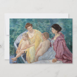 Mary Cassatt - Twee moeders en kinderen in een boo Bedankkaart