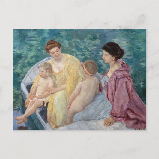 Mary Cassatt - Twee moeders en kinderen in een boo Briefkaart (Voorkant)
