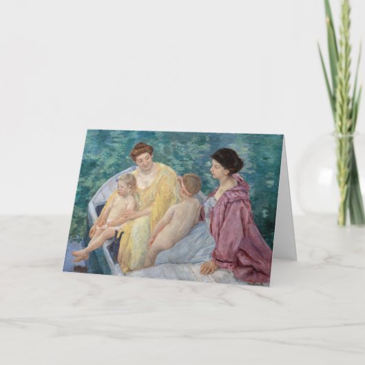 Mary Cassatt - Twee moeders en kinderen in een boo Kaart (Voorkant)
