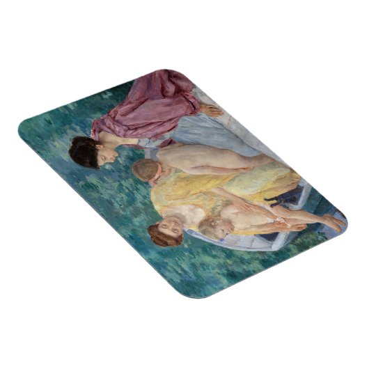 Mary Cassatt - Twee moeders en kinderen in een boo Magneet (Rechterzijde)