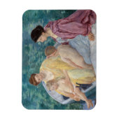 Mary Cassatt - Twee moeders en kinderen in een boo Magneet (Verticaal)