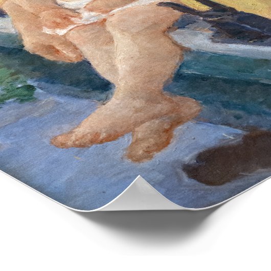 Mary Cassatt - Twee moeders en kinderen in een boo Poster (Hoek)