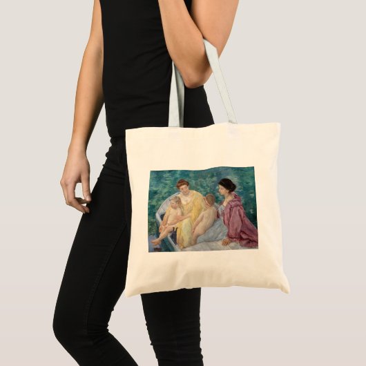 Mary Cassatt - Twee moeders en kinderen in een boo Tote Bag (Voorkant (product))