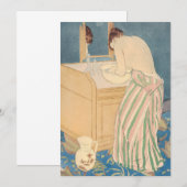Mary Cassatt - Vrouw Bathing Bedankkaart (Voorkant / Achterkant)