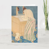Mary Cassatt - Vrouw Bathing Kaart (Voorkant)