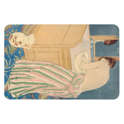 Mary Cassatt - Vrouw Bathing Magneet (Horizontaal)