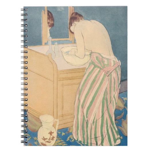 Mary Cassatt - Vrouw Bathing Notitieboek (Voorkant)