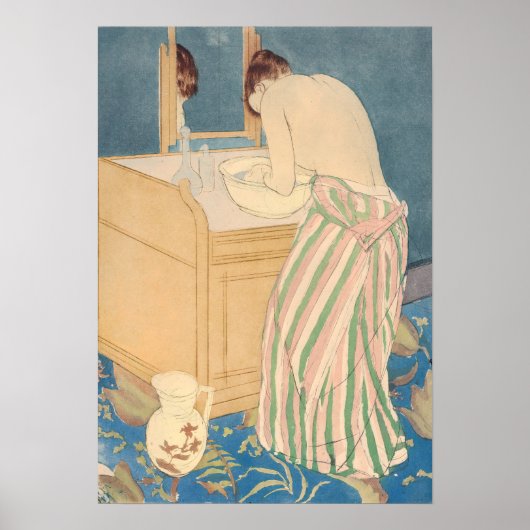 Mary Cassatt - Vrouw Bathing Poster (Voorkant)