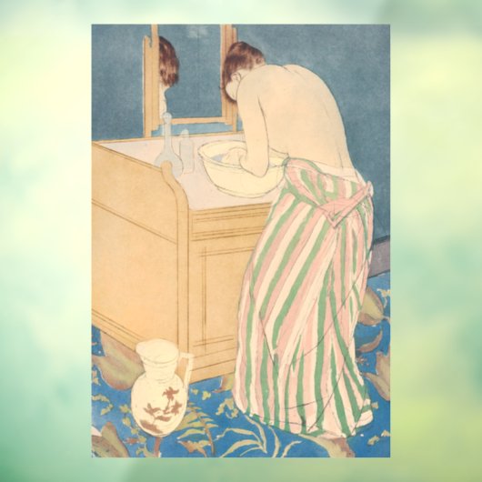 Mary Cassatt - Vrouw Bathing Raamsticker (Vel 3)