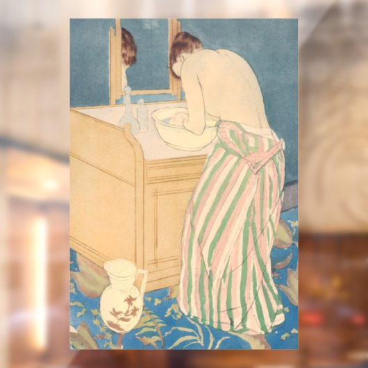 Mary Cassatt - Vrouw Bathing Raamsticker (Vel 2)