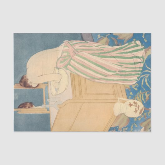 Mary Cassatt - Vrouw Bathing Tissuepapier (Voorkant)