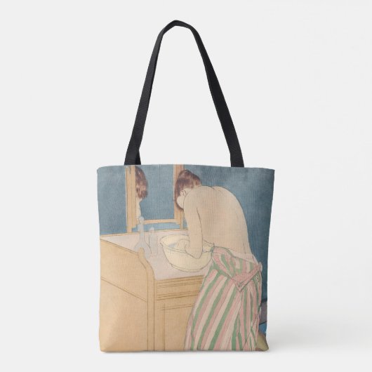 Mary Cassatt - Vrouw Bathing Tote Bag (Achterkant)