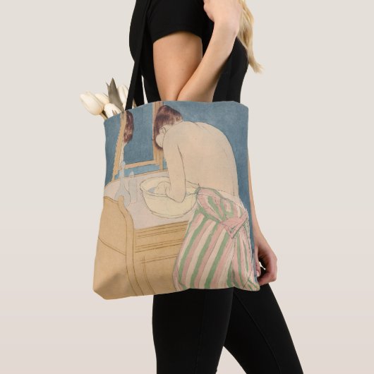 Mary Cassatt - Vrouw Bathing Tote Bag (Dichtbij)
