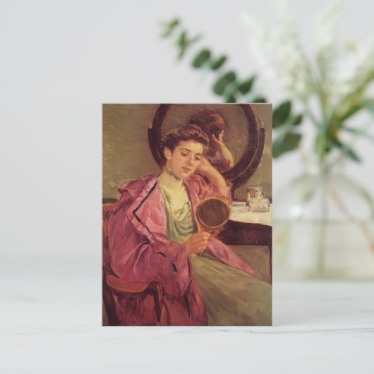 Mary Cassatt-Vrouw bij haar Toilette Briefkaart (Staand voorkant)