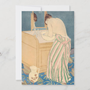 Mary Cassatt - Vrouw bij het baden Bedankkaart