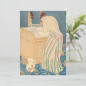 Mary Cassatt - Vrouw bij het baden Kaart (Staand voorkant)