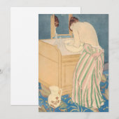 Mary Cassatt - Vrouw bij het baden Kaart (Voorkant / Achterkant)