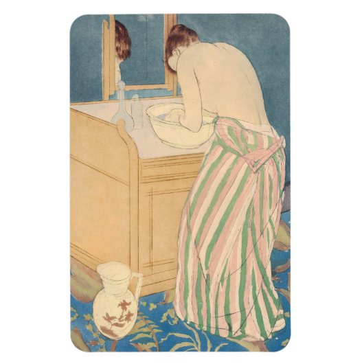 Mary Cassatt - Vrouw bij het baden Magneet (Verticaal)