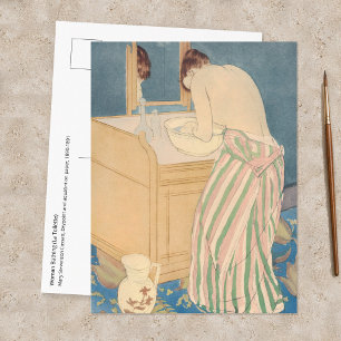 Mary Cassatt - Vrouw die een bad neemt Briefkaart