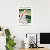 Mary Cassatt Vrouw met een Red Zinnia Art Print (Thuiskantoor)