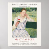 Mary Cassatt Vrouw met een Red Zinnia Art Print (Voorkant)