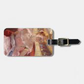 Mary Cassatt - Vrouw met Pearl Ketting in een Loge Bagagelabel (Voorkant horizontaal)