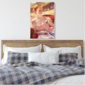 Mary Cassatt - Vrouw met Pearl Ketting in een Loge Canvas Afdruk (Insitu (Slaapkamer))