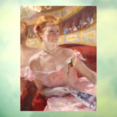 Mary Cassatt - Vrouw met Pearl Ketting in een Loge Raamsticker (Vel 3)