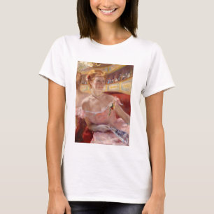 Mary Cassatt - Vrouw met Pearl Ketting in een Loge T-shirt