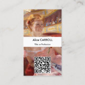 Mary Cassatt - Woman Pearl Ketting Loge - QR Code Visitekaartje (Voorkant)
