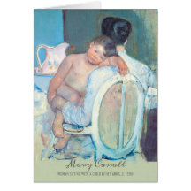 Mary Cassatt Woman zit met een kinderkaartje