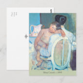 Mary Cassatt Woman, zittend met kinderarmen CC1204 Briefkaart (Voorkant / Achterkant)