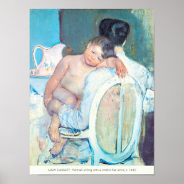 Mary Cassatt Woman, zittend met kinderarmen CC1205 Poster