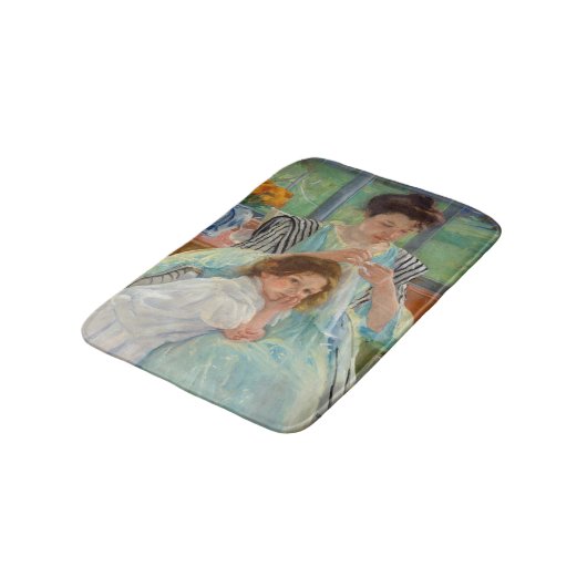 Mary Cassatt - Young Moeder Sewing Badmat (Gekanteld)