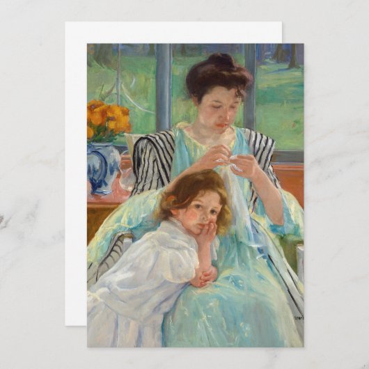 Mary Cassatt - Young Moeder Sewing Bedankkaart (Voorkant / Achterkant)