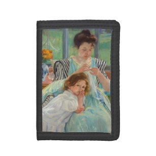 Mary Cassatt - Young Moeder Sewing Drievoud Portemonnee