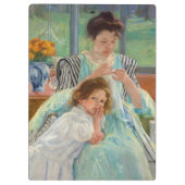 Mary Cassatt - Young Moeder Sewing Klembord (Achterkant)