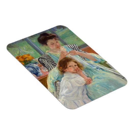 Mary Cassatt - Young Moeder Sewing Magneet (Rechterzijde)