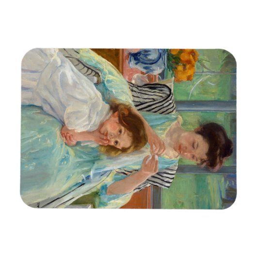 Mary Cassatt - Young Moeder Sewing Magneet (Horizontaal)