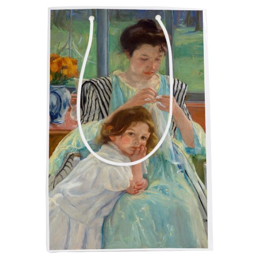 Mary Cassatt - Young Moeder Sewing Medium Cadeauzakje (Voorkant)
