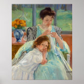 Mary Cassatt - Young Moeder Sewing Poster (Voorkant)