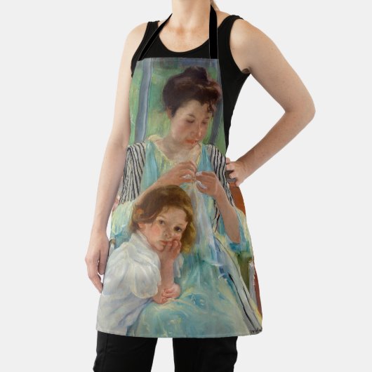 Mary Cassatt - Young Moeder Sewing Schort (Insitu)