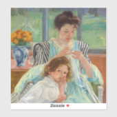 Mary Cassatt - Young Moeder Sewing Sticker (Vel)