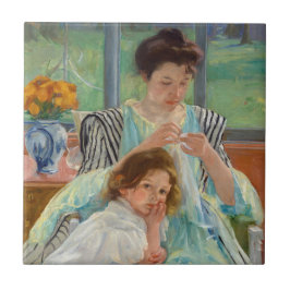 Mary Cassatt - Young Moeder Sewing Tegeltje