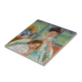 Mary Cassatt - Young Moeder Sewing Tegeltje (Zijkant)