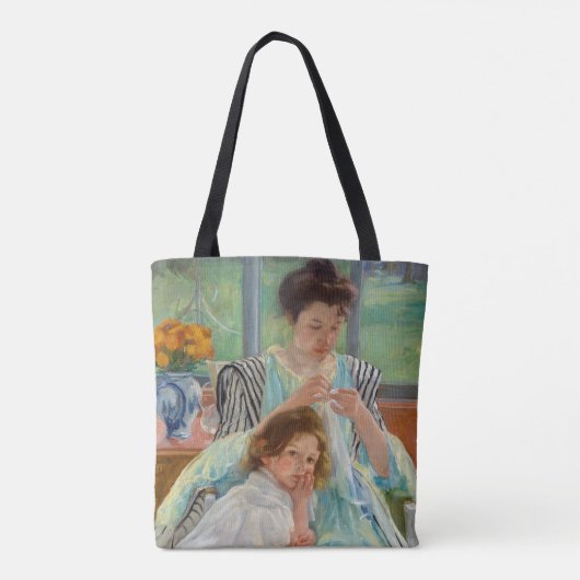 Mary Cassatt - Young Moeder Sewing Tote Bag (Achterkant)