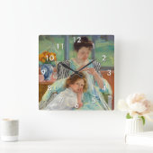 Mary Cassatt - Young Moeder Sewing Vierkante Klok (Huis)