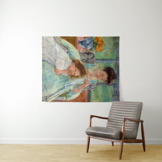 Mary Cassatt - Young Moeder Sewing Wandkleed (In Situ (horizontaal))