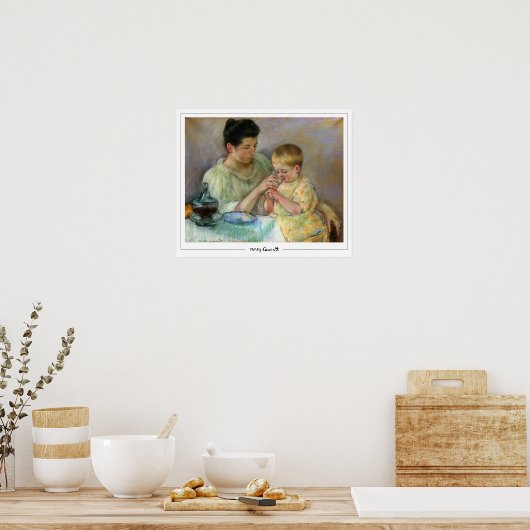 Mary Cassatt Zedign Art Poster #383 (Keuken)