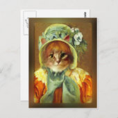 Mary Cassatt's kat in Bonnet Briefkaart (Voorkant / Achterkant)